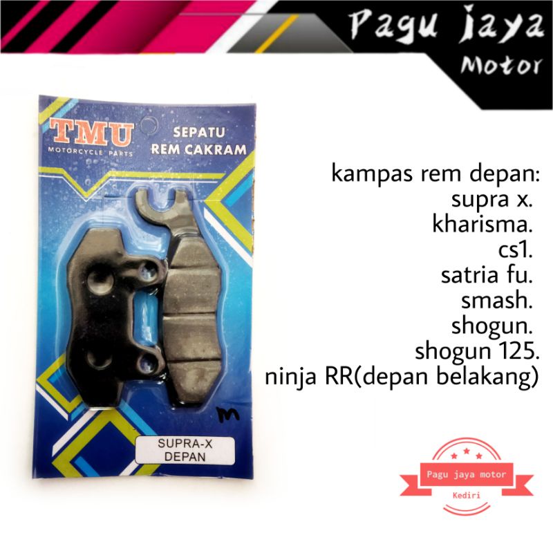 disc brake pad kampas rem depan honda supra x kharisma supra x 125 cs1 satria fu smash shogun g shogun 125 tiger lama ninja RR (depan belakang) kanvas pirodo discpad