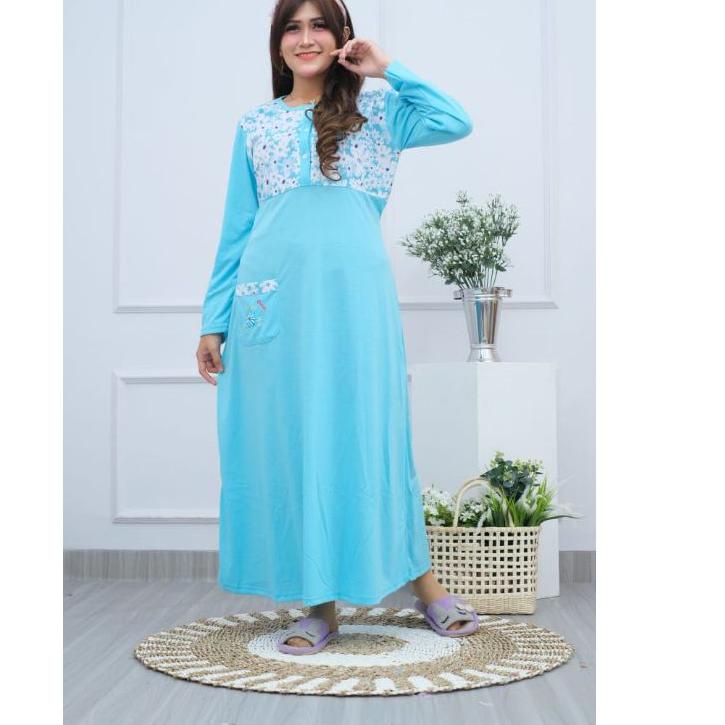 READY Daster Jumbo Lengan Panjang Murah Daster Kaos Lengan Panjang Babydoll Dewasa Lengan Panjang Ju