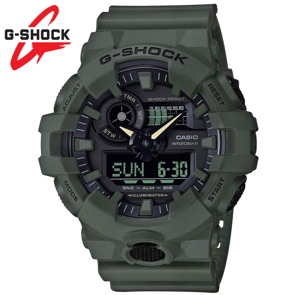 Casio Gshock GA-700 Dualtime Analog Digital Box Fullset - Autolight