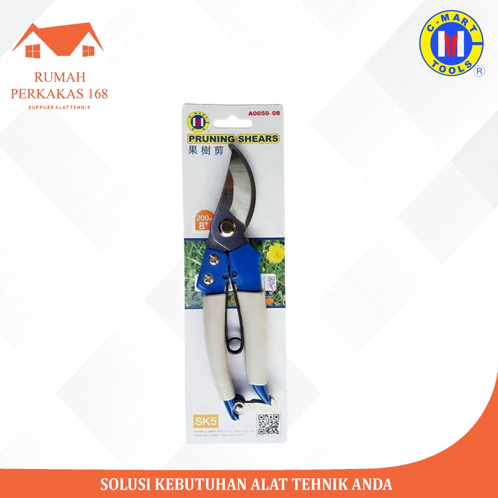 

Gunting dahan kembang kayu ranting PRUNING SHEARS 8 inch 200 m(c-mart)
