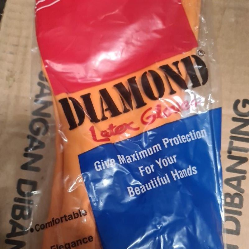 Sarung tangan karet diamond