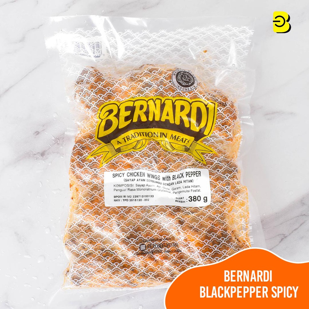 

BERNARDI SPICY CHICKEN WINGS BLACKPEPPER BELIDIKITA | SPICY WINGS BLACKPEPPER JAKARTA | FROZEN FOOD