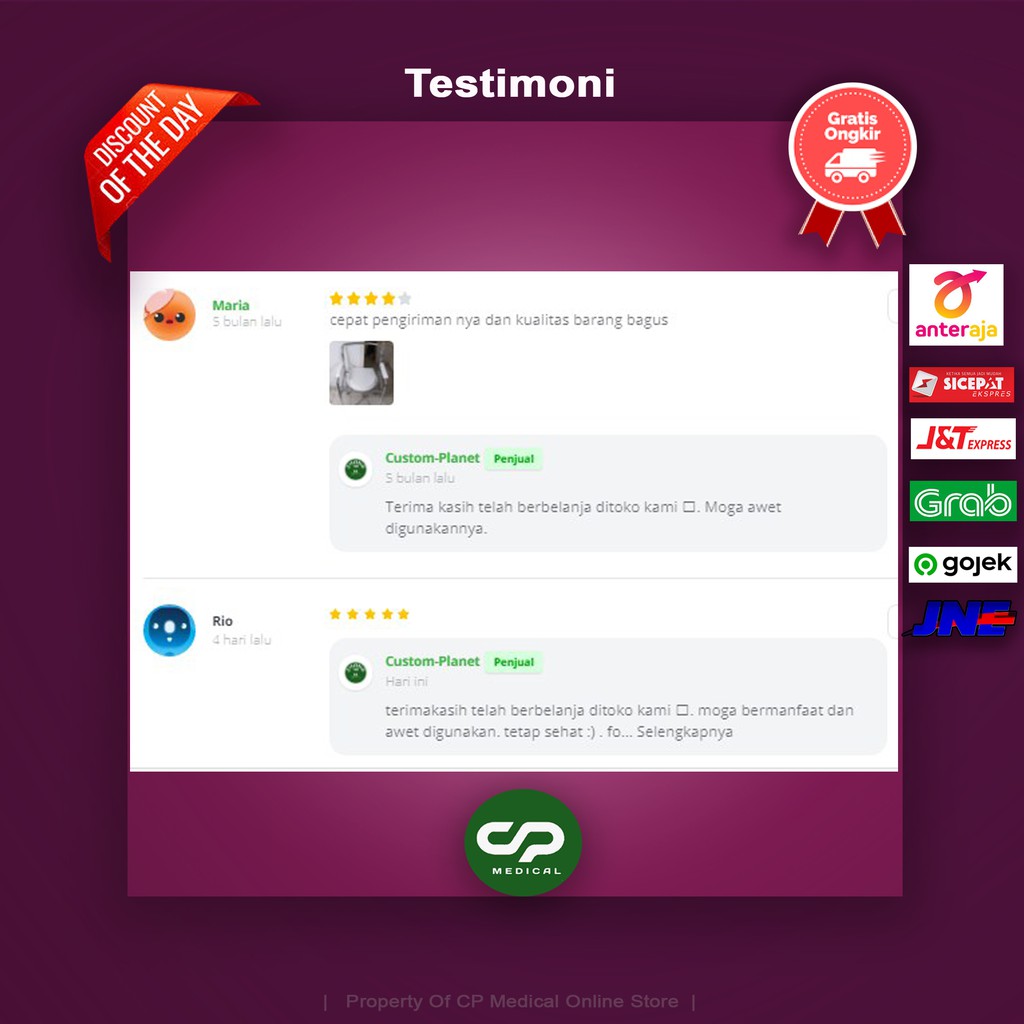 Kursi Bab Toilet Pasien Manula Commode Chair Alat Bantu Buang Air Kecil Besar Pasien Bed Rest Shopee Indonesia