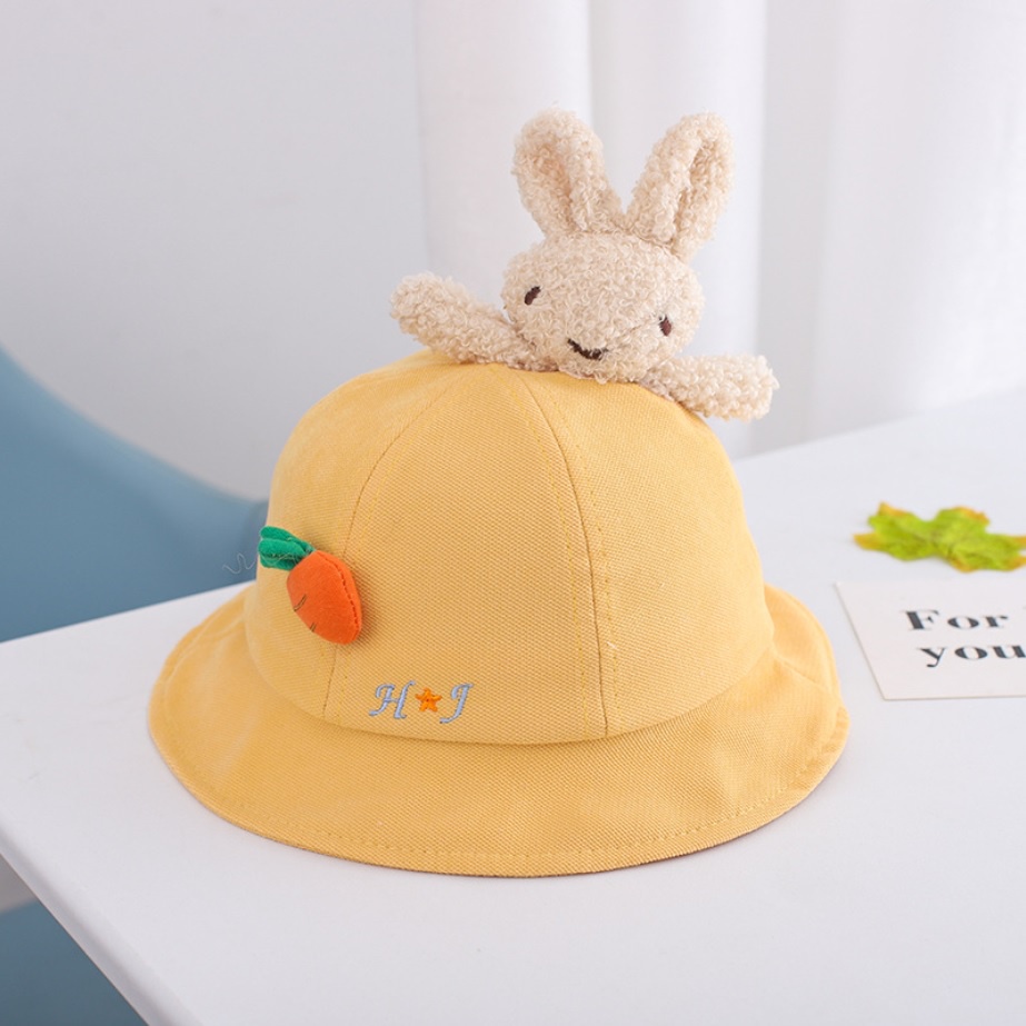 Topi bundar anak import motif boneka kelinci