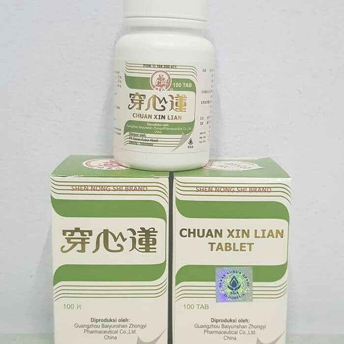 Unik CHUAN XIN LIAN TABLETS 100 S  obat anti radang  HST2304 Limited