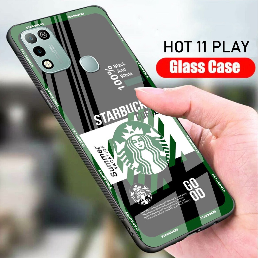 [A16] Softcase Glass Kaca Case Infinix Hot 11 play / Case Hp Infinix Hot 11 play / Casing Handphone 