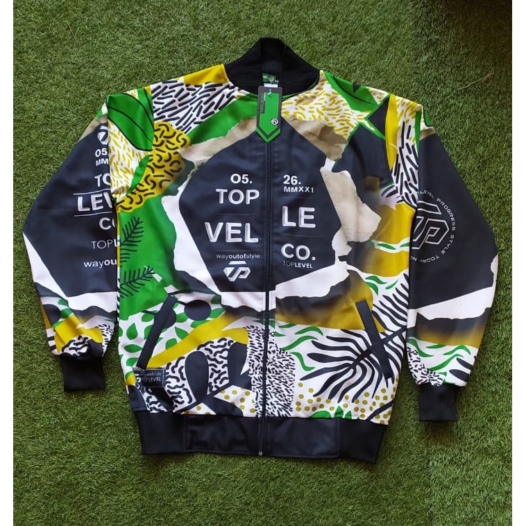 JAKET TRACTOP CASUAL FULL PRINTING/JAKET TRACTOP CASUAL PRIA WANITA MOTIF BUNGA