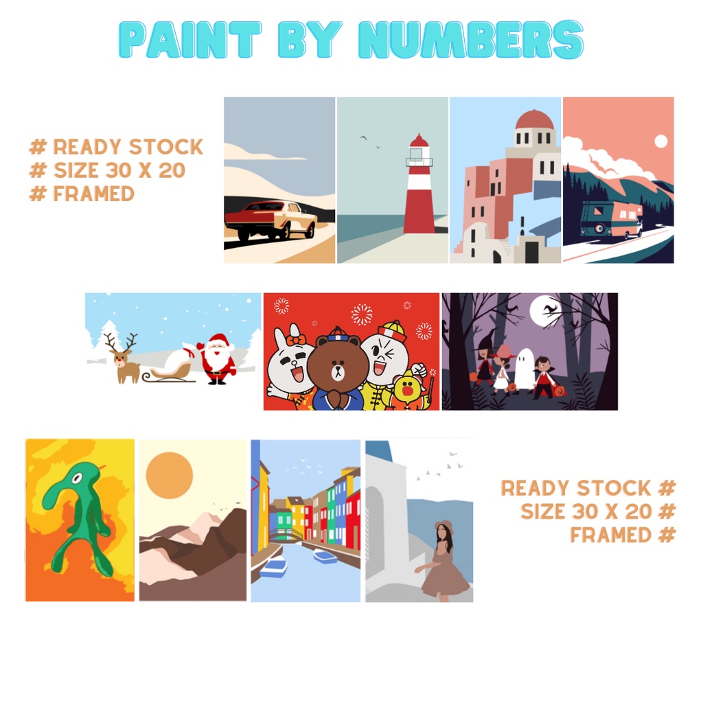 

Paint by Number I Painting by Numbers [ 30 x 20 // Ready ]