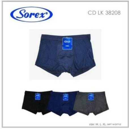 TOKOBRA - GROSIR ECERAN SOREX 38208 Cd Boxer Celana Dalam Pria Lembut / MAN BOXER
