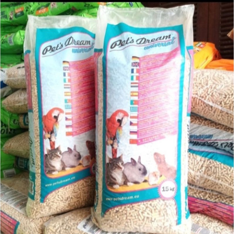 pasir pets drem universal repack 1 kg - pasir pelet hewan