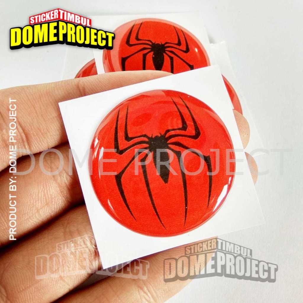 STIKER MOTOR  TIMBUL EMBLEM SPIDERMAN STIKER MOBIL MOTOR RESIN TIMBUL LENTUR