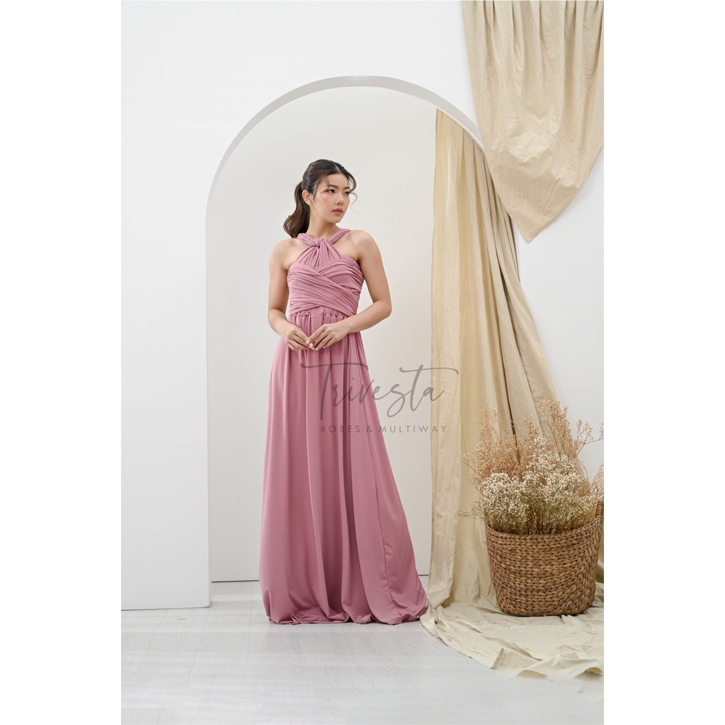 MAXI | TAFFY PINK | MULTIWAY INFINITY CONVERTIBLE DRESS | FREE KEMBEN &amp; SPECIAL LONG SCRAFT