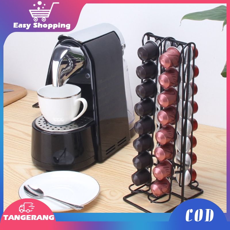 Tempat Kopi Kapsul/Capsul Tempat Kapsul/Rak Holder Nespresso/Capsule Holder/Tempat Kapsul Kopi-Hitam