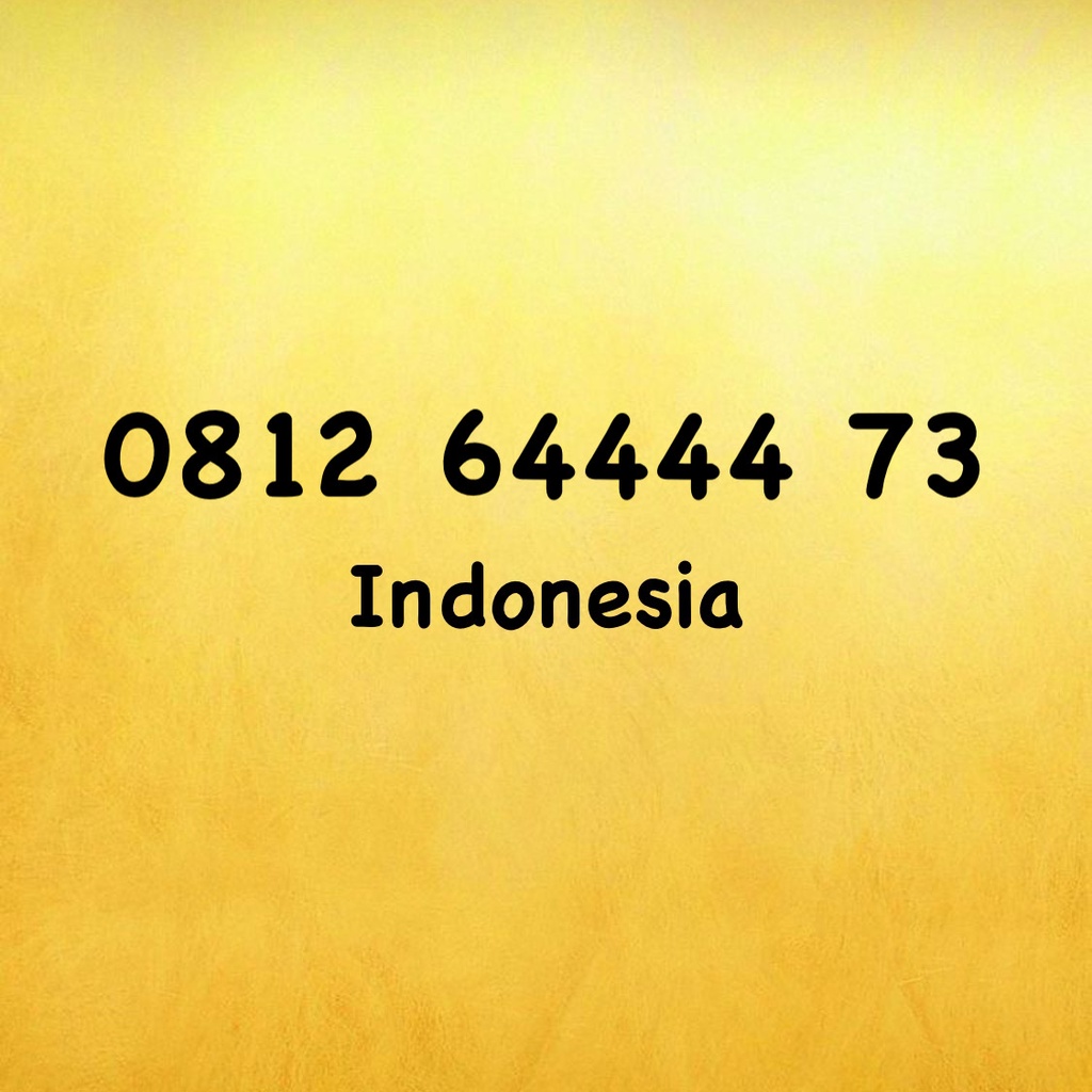 Nomor Cantik Simpati 11 Digit - 0812 64444 73 - 0812 644 4473