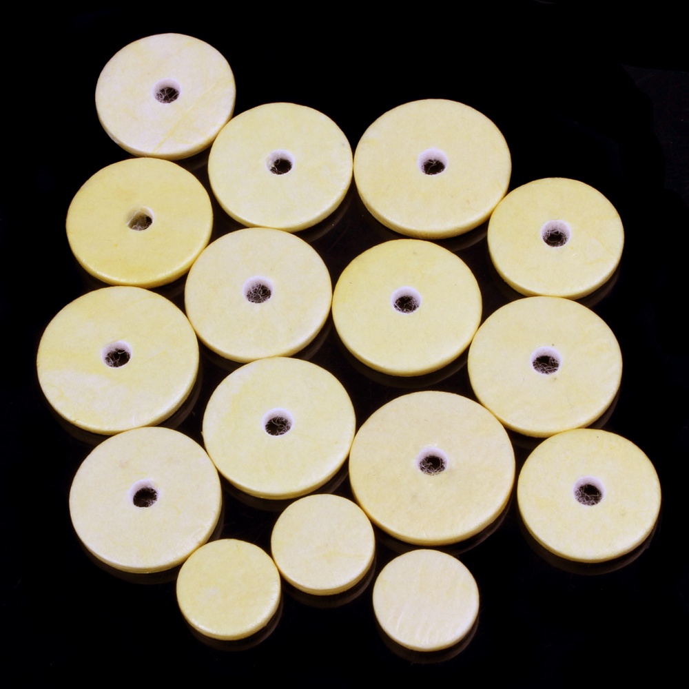 16pcs / Set Alas Lubang Flute Bahan Kulit