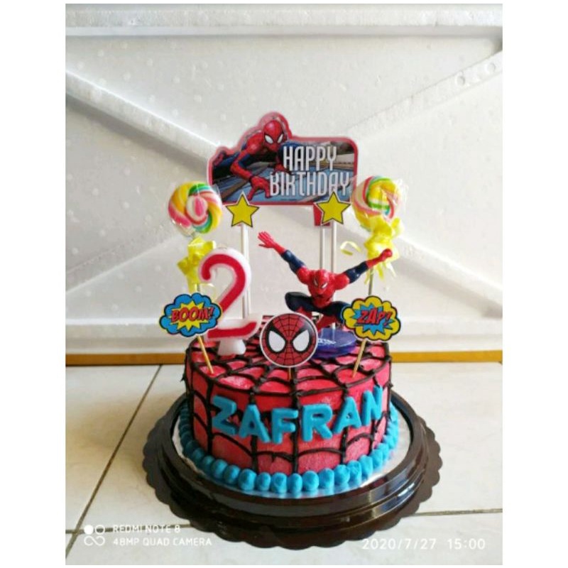 

PROMO !!! ICE CREAM TART, Karakter Spiderman, 16 cm, Tart Dalamnya 100% Ice Cream Tanpa Kue