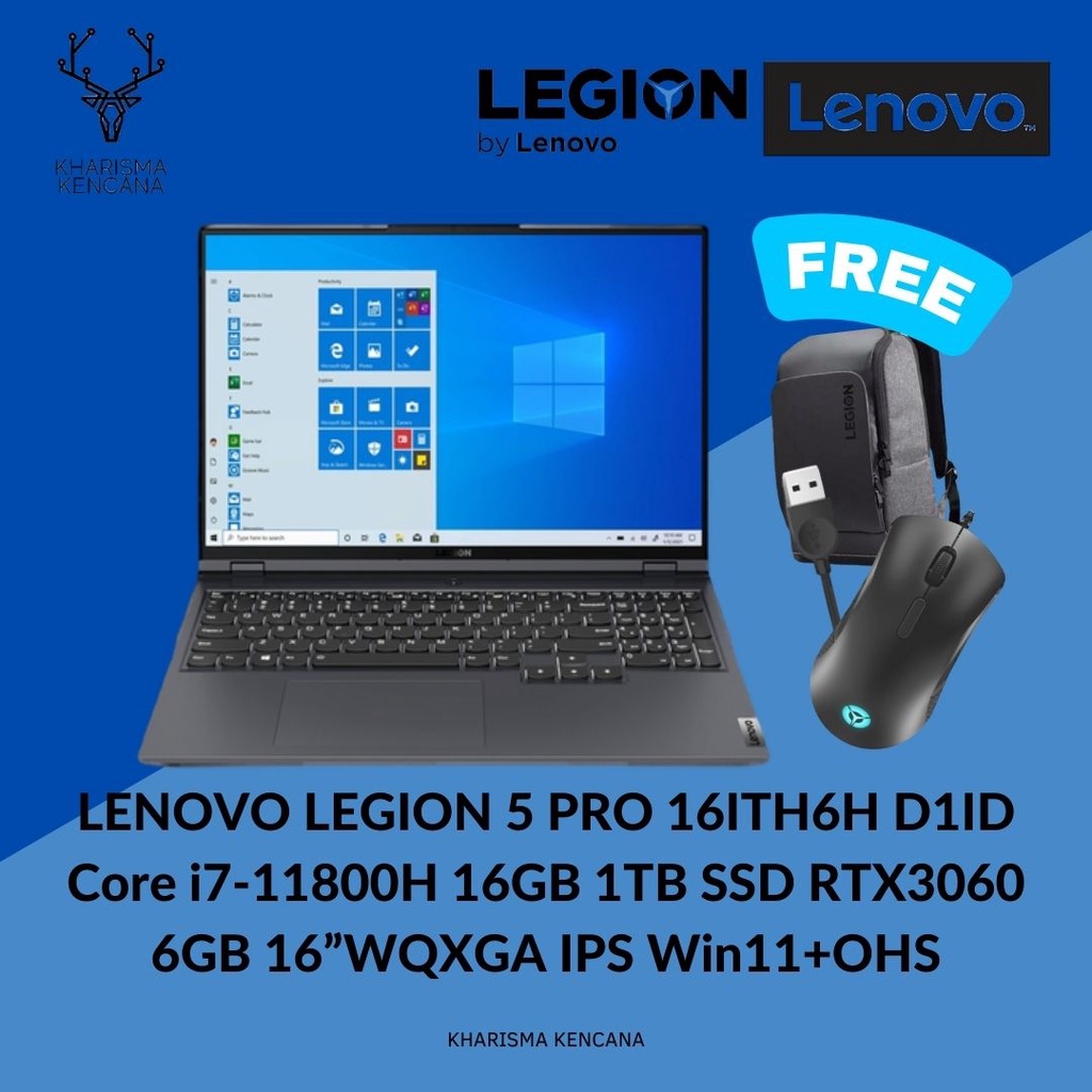 LENOVO LEGION 5PRO D1ID Core i7-11800H 16GB 1TB SSD VGA 6GB 16” Win11