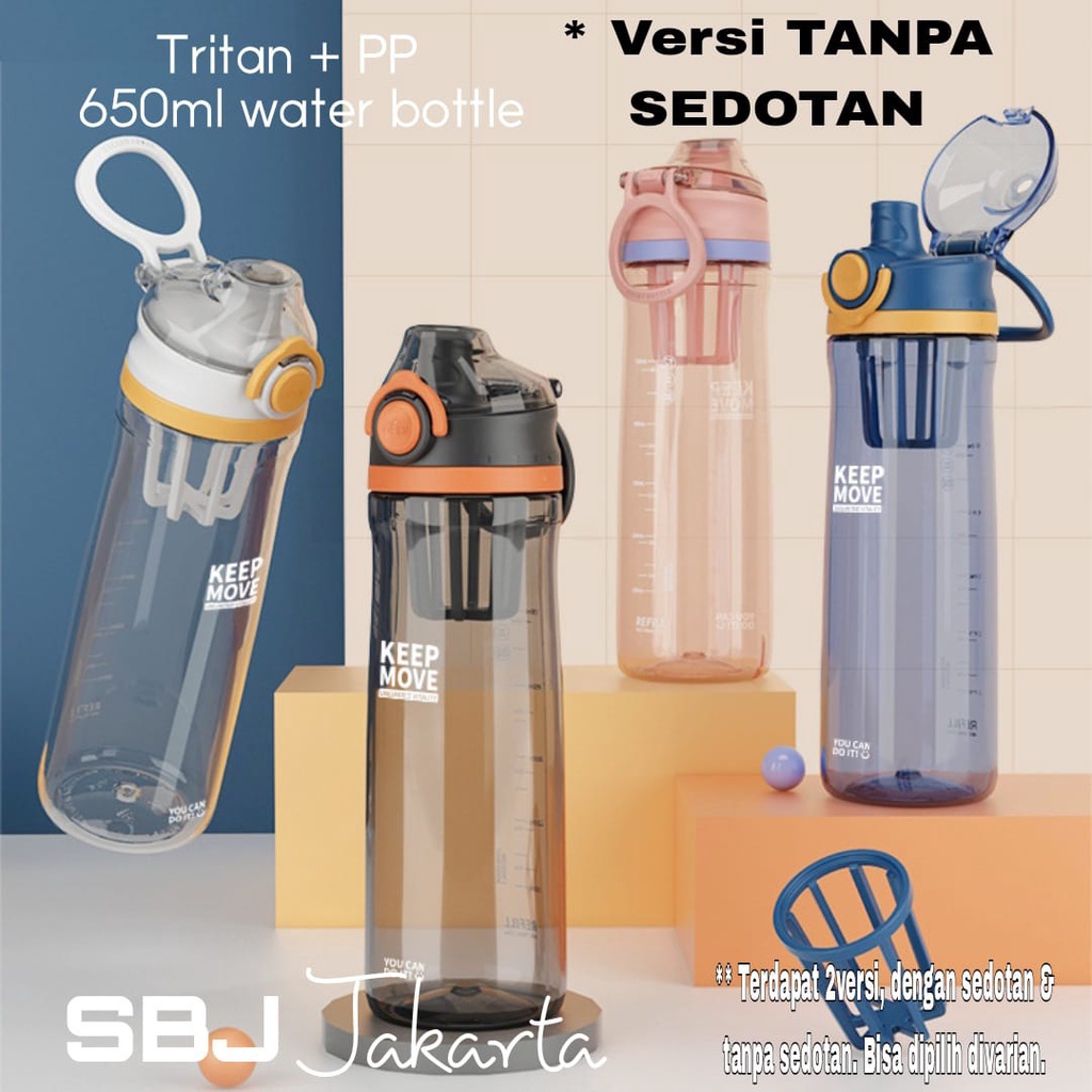 BOTOL MINUM TRITAN 100% BPA FREE SPORT EDITION ada pilihan varian INFUSER dan SEDOTAN