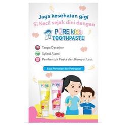 PURE KIDS Toothpaste Banana Strawberry Flavour 50g Pasta Gigi Anak Odol Anak