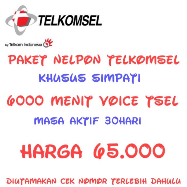 PAKET NELPON TELKOMSEL KHUSUS KARTU SIMPATI