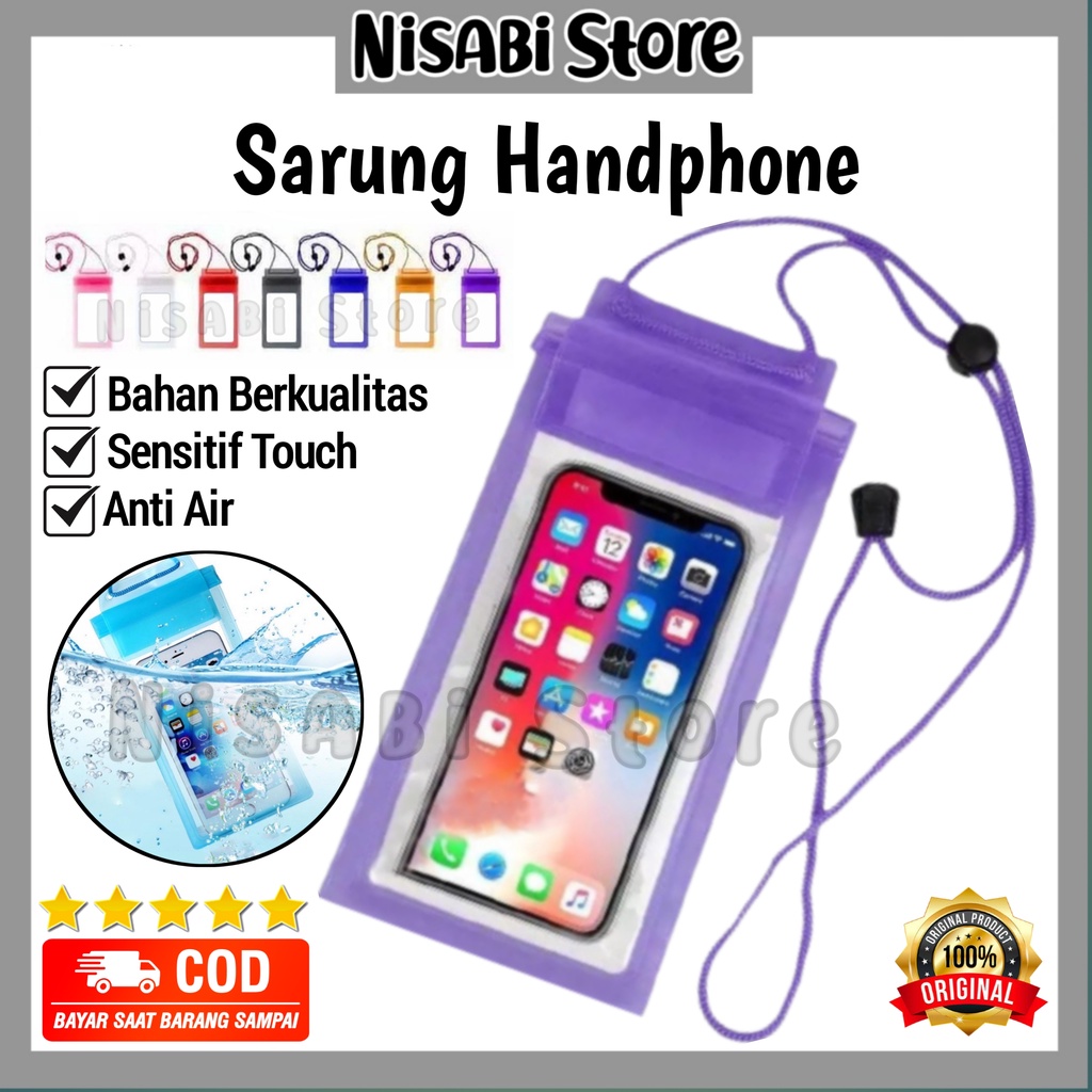 Sarung Cover HP Anti Air Universal Case Handphone Waterproof Tas Pouch Bag Ojol Gojek Grab