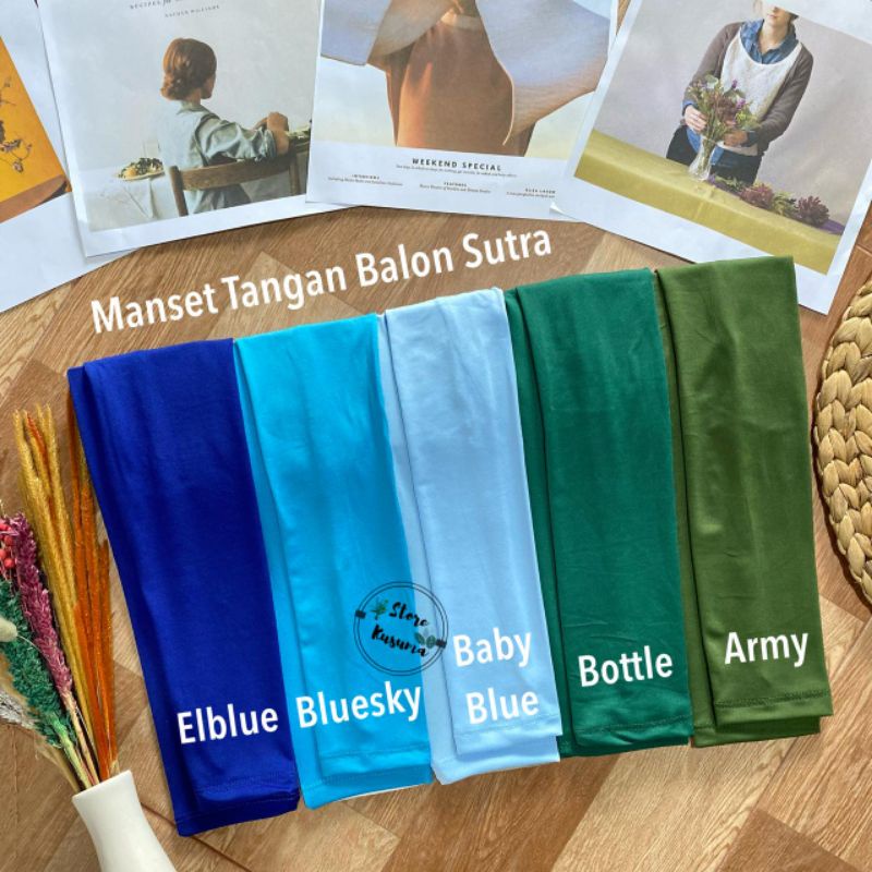 Manset Tangan Bahan Balon Sutra/Jersey (Licin dan Tidak Tebal) see-5