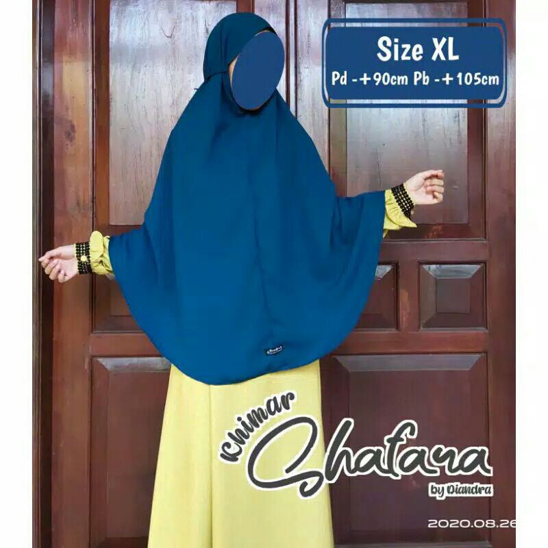 khimar bergo syari diandra hijab tali non pet wollycrepe size XL