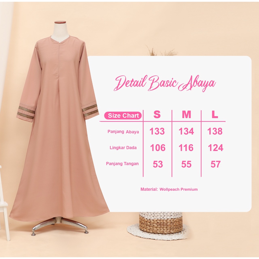 Parayu - Abaya basic pita bordir| Abaya turkey