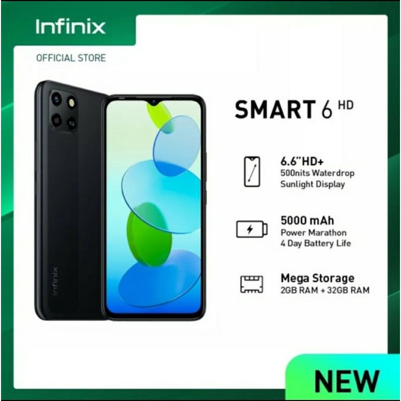 infinix smart 6 hd ram 2gb 32gb 2 32 garansi resmi infinix indonesia