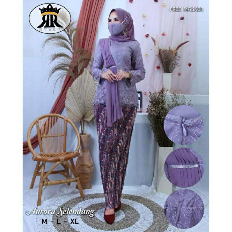 (REALPICT) SETELAN KEBAYA AURORA SELENDANG// BLOSUSE AMALIA // SET KEBAYA AURORA SELENDANG // KEBAYA WISUDA // KEBAYA TERBARU // KEBAYA MODERN