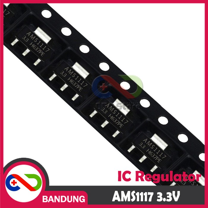 [COD BAYAR DI TEMPAT] AMS1117 3.3 SOT-223 1A VOLTAGE REGULATOR 3.3V IC