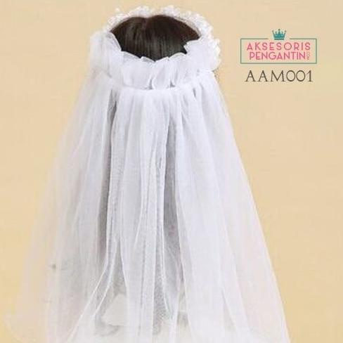 Aksesoris Slayer Flower Crown Pesta Anak l Mahkota Bunga Putih-AAM 001