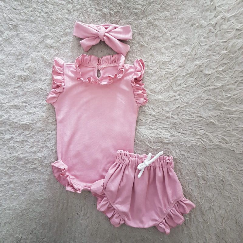 Baju Bayi Knot bloomer set