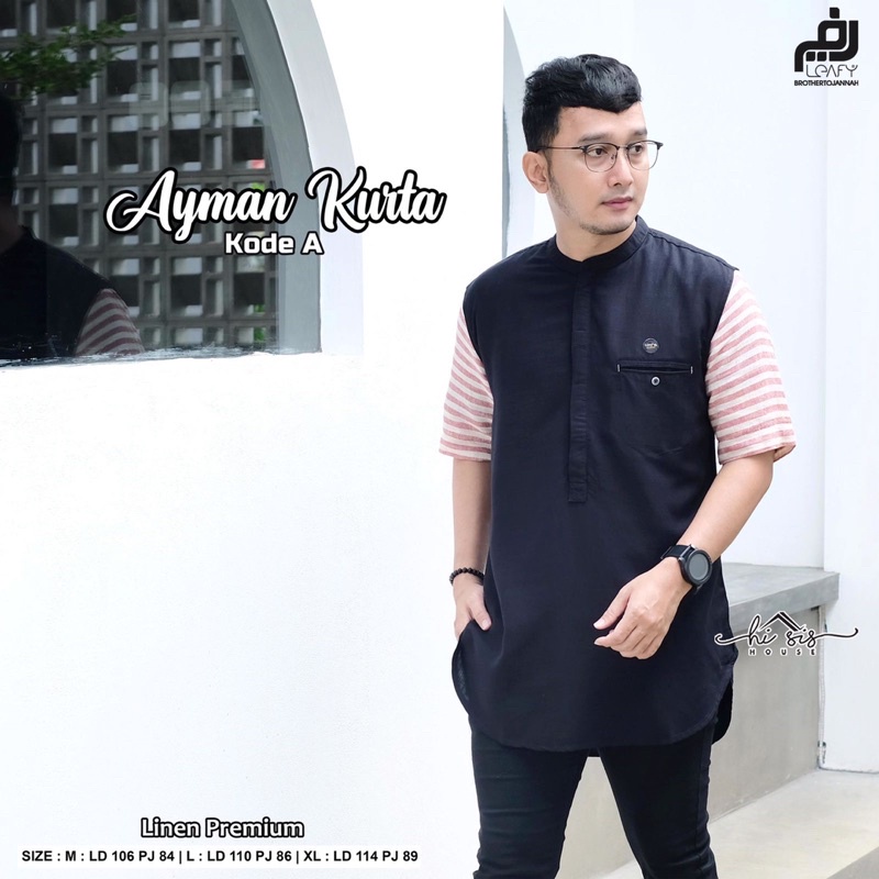 TERBARU TERMURAH 100% ORIGINAL Ayman Kurta by Hi Sis // ORI LEAFY REAL PICT DI JAMIN REAL PICTURE | 