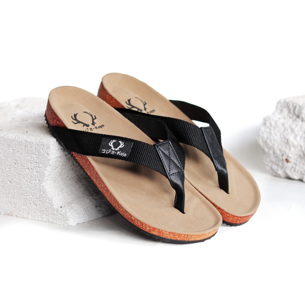 KOJO x SORA - Sandal Pria Casual Jepit Cowok Distro Gaya Santai Kasual Trendy Kekinian Murah Terbaru Terlaris Original Kojo Sora