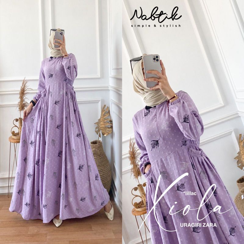 [READY STOCK] Xiola Maxy Original Nabtik Gamis Saku Depan Model Cika Catton Uragiri Zara Import Dan 