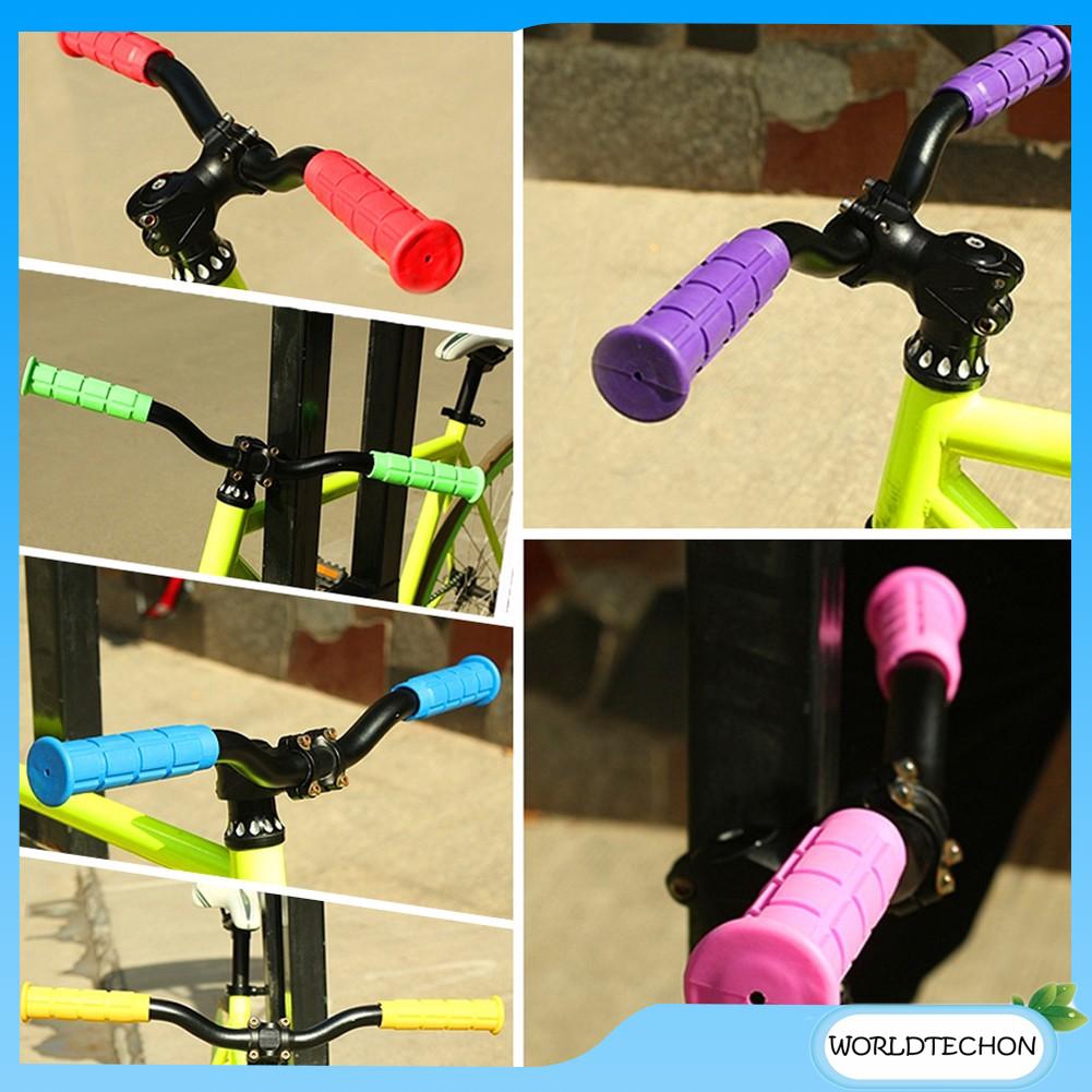 1 Pair Grip Ujung Stang  Sepeda  Bahan Karet Lembut untuk 