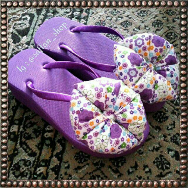 Sandal Wedges Spon Pita #saftan_shop