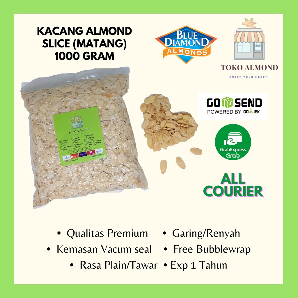 

Kacang Almond Slice Panggang (Roasted) 1kg