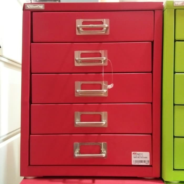 Mini Drawer Krisbow - Lemari Susun Arsip Besi 5 Tingkat Laci 28x35x35 bn17