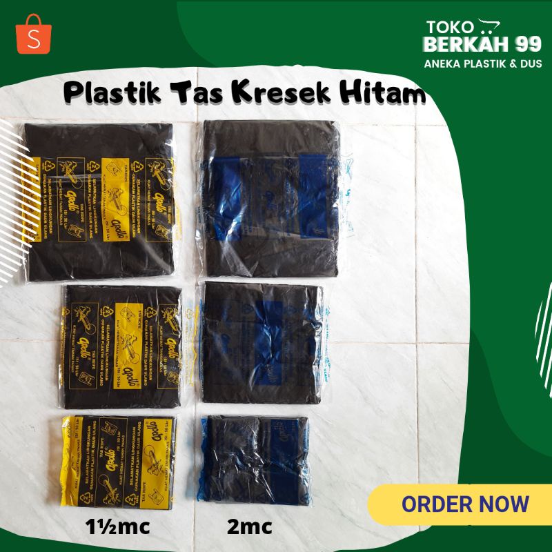 plastik tas kresek hitam kuat apollo hajatan catering prasmanan