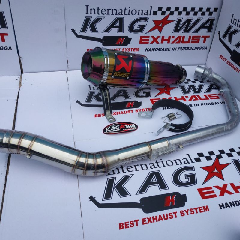 Knalpot Racing Akrapovic Pelangi Cb150r Vixion R15 v2 v3 Byson Pulsar200ns Tiger Gsx Xaber