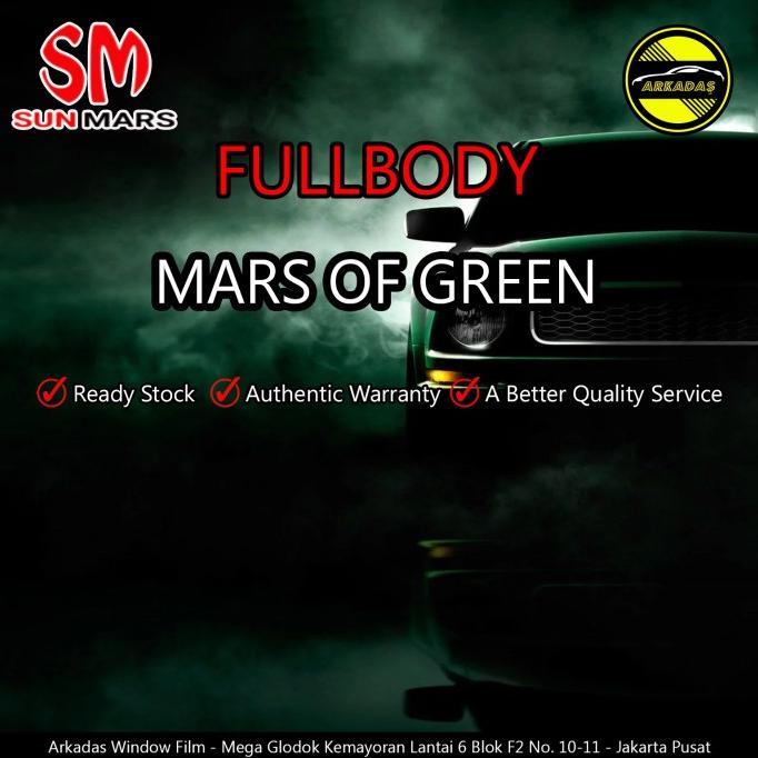 Kaca Film Mobil Sun Mars - Mars Of Green (Warna Hijau) Fullbody