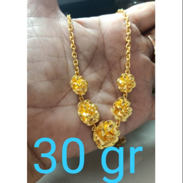 Kalung Emas Mawar Emas Balige Emas Toba Emas London 24karat 30gram