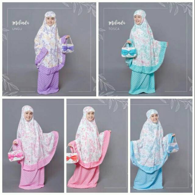 Mukena Rayon Anak Melinda - Mukena Anak 3-8tahun