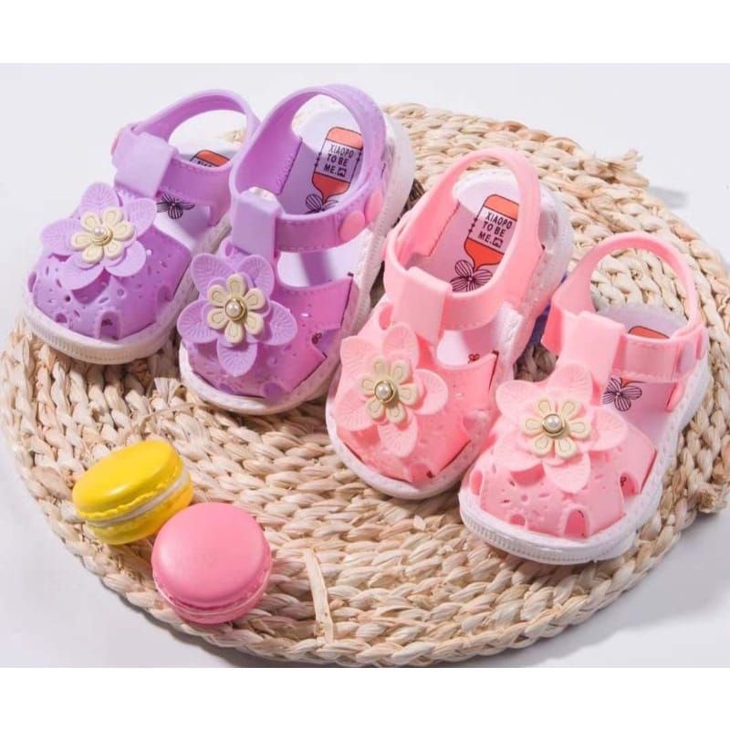 Medan Termurah KD039 Size 19-28 Sendal anak cewek sandal flower lucu cantik import