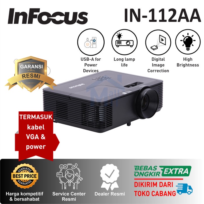 PROYEKTOR INFOCUS IN112AA INFOCUS IN-112AA SVGA 3800 LUMENS IN112XV