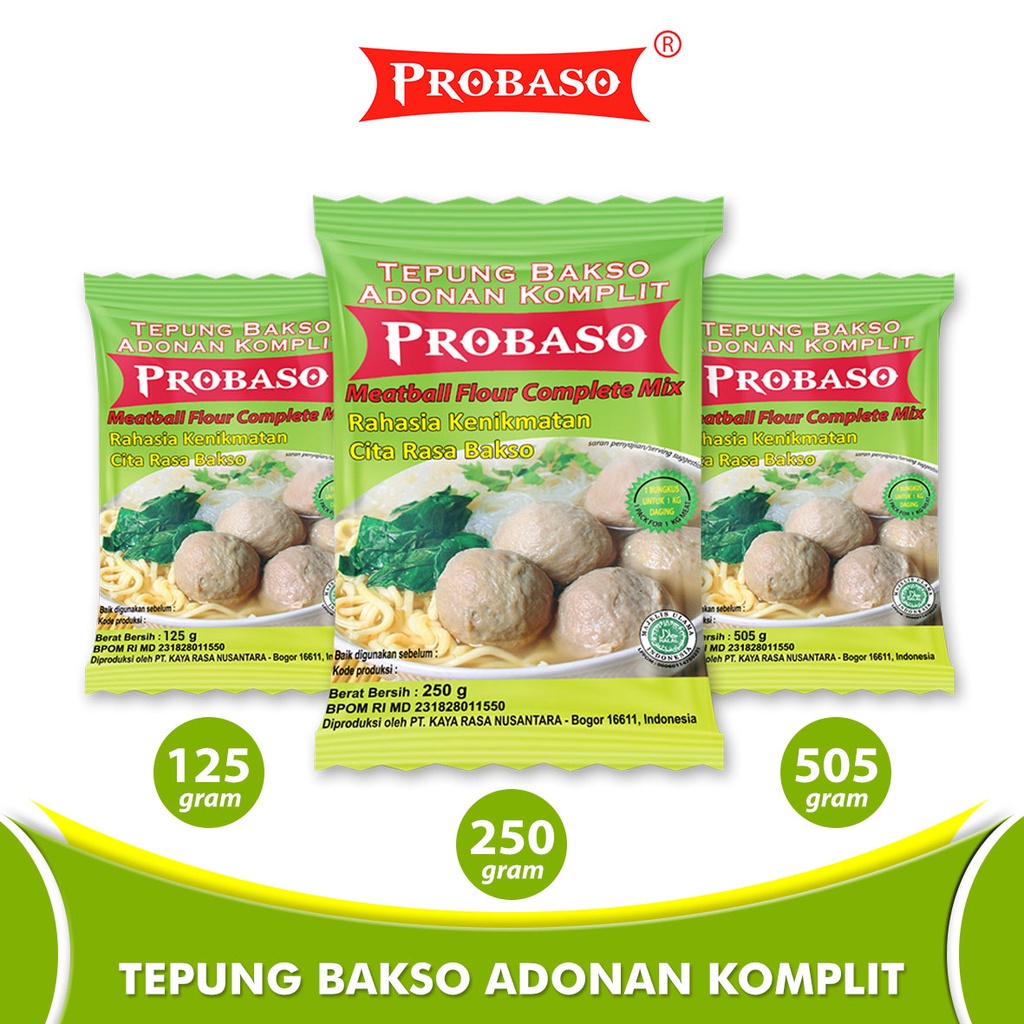 

Tepung Bakso Adonan Komplit Probaso 505gr