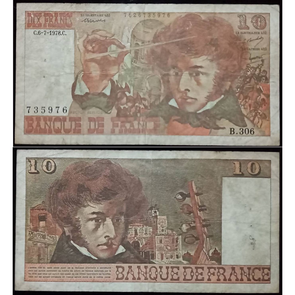 Uang Kuno France/ Prancis/ Perancis 10 Francs Tahun 1978