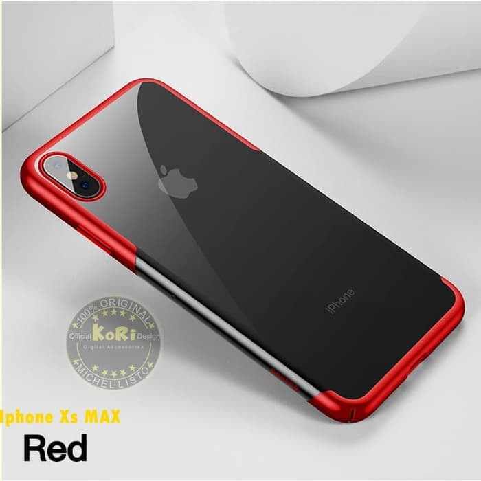 Case Iphone X MaX XS MAX Soft Silicone Clear Plating List Chrome